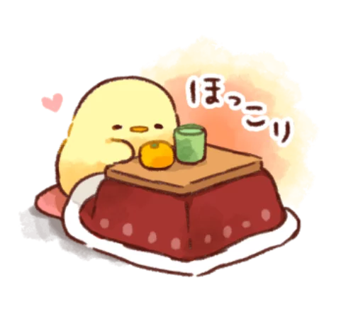 🐥 Стикер «Soft and cute chick winter» для Telegram