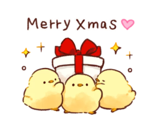 🐥 Стикер «Soft and cute chick winter» для Telegram