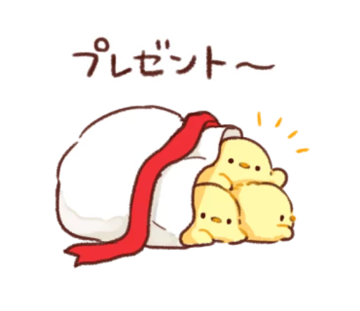 🐥 Стикер «Soft and cute chick winter» для Telegram