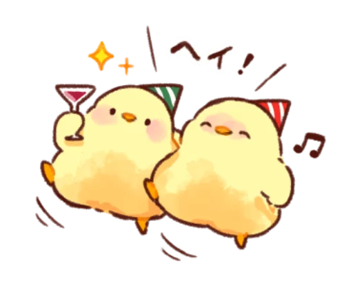 🐥 Стикер «Soft and cute chick winter» для Telegram
