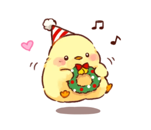 🐥 Стикер «Soft and cute chick winter» для Telegram