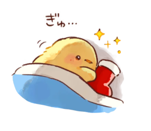 🐥 Стикер «Soft and cute chick winter» для Telegram