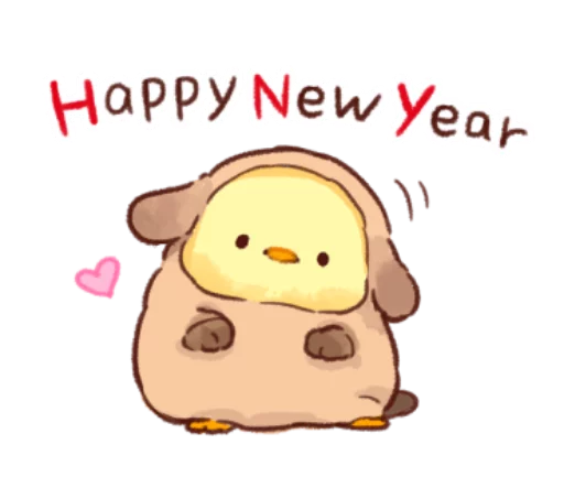 🐥 Стикер «Soft and cute chick winter» для Telegram