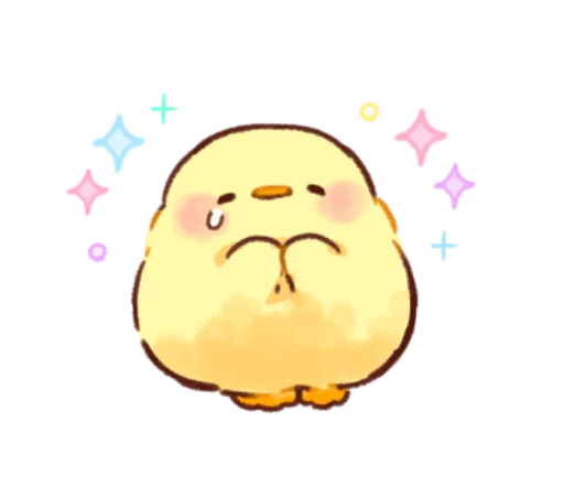 🐥 Стикер «Soft and cute chick winter» для Telegram