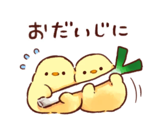 🐥 Стикер «Soft and cute chick winter» для Telegram