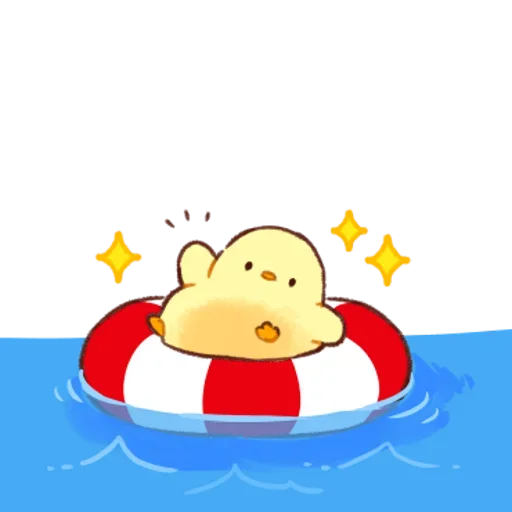 ☀ Стикер «Soft and Cute Chicks Summer» для Telegram