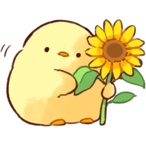 🌻 Стикер «Soft and Cute Chicks Summer» для Telegram