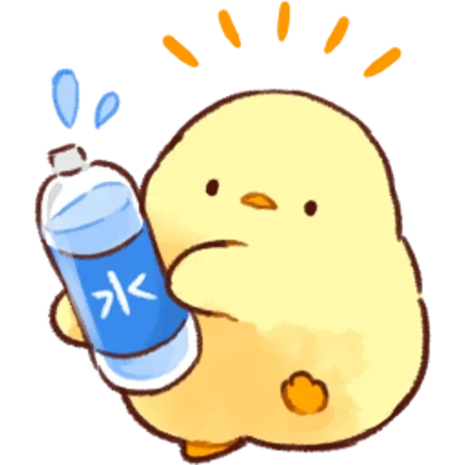 🥛 Стикер «Soft and Cute Chicks Summer» для Telegram