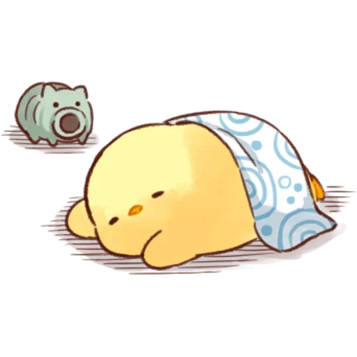 😴 Стикер «Soft and Cute Chicks Summer» для Telegram