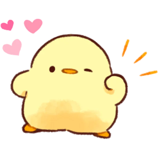😉 Стикер «Soft and Cute Chicks Love» для Telegram