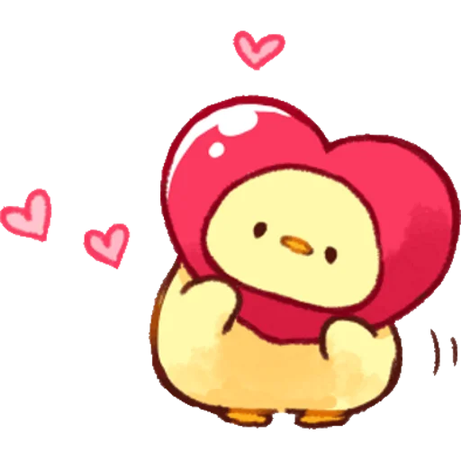 💝 Стикер «Soft and Cute Chicks Love» для Telegram