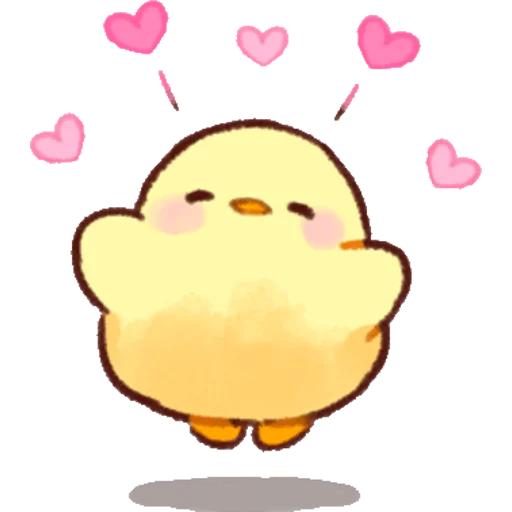💞 Стикер «Soft and Cute Chicks Love» для Telegram