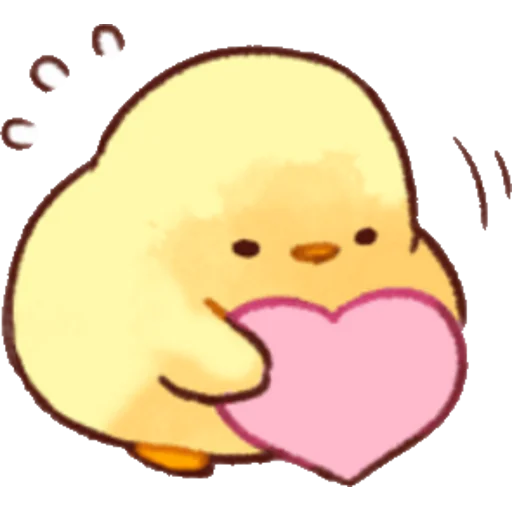 😓 Стикер «Soft and Cute Chicks Love» для Telegram