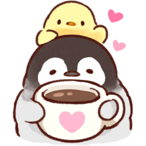 ☕️ Стикер «Soft and Cute Chicks Love» для Telegram