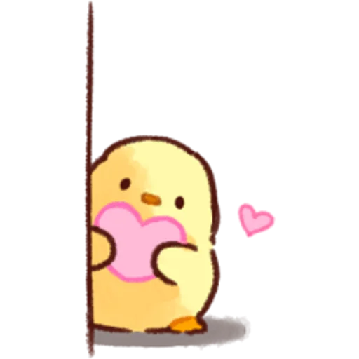 💞 Стикер «Soft and Cute Chicks Love» для Telegram