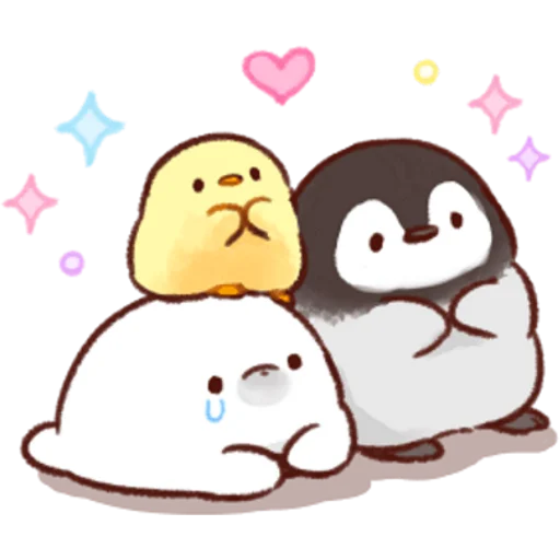 ✨ Стикер «Soft and Cute Chicks Love» для Telegram