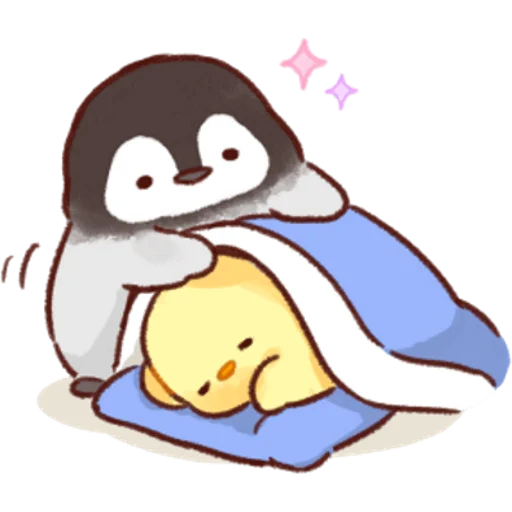 😴 Стикер «Soft and Cute Chicks Love» для Telegram
