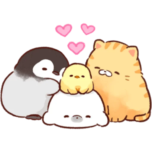 💕 Стикер «Soft and Cute Chicks Love» для Telegram