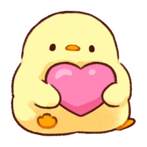 Стикерпак Soft and Cute Chicks Love для Telegram