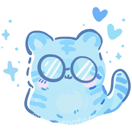 🐯 Стикер «голубой шепот» для Telegram