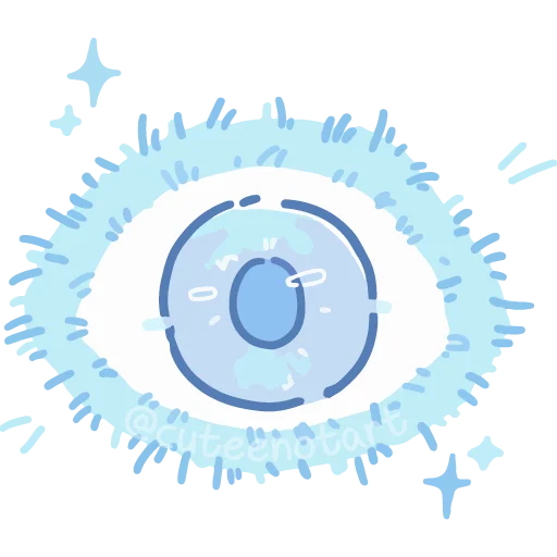 👁 Стикер «голубой шепот» для Telegram