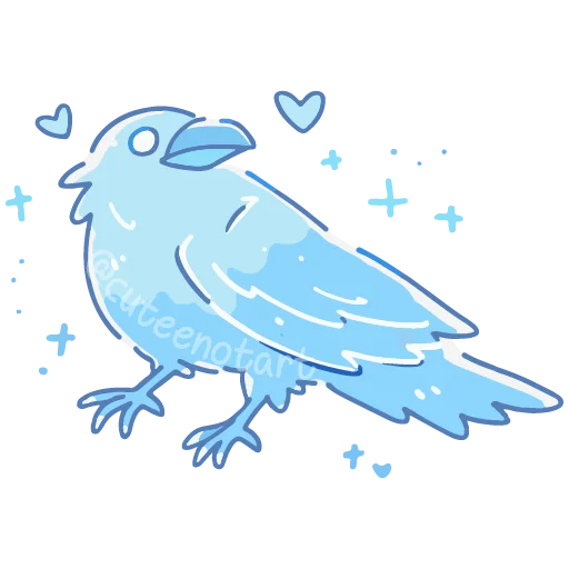 🐦‍⬛️ Стикер «голубой шепот» для Telegram