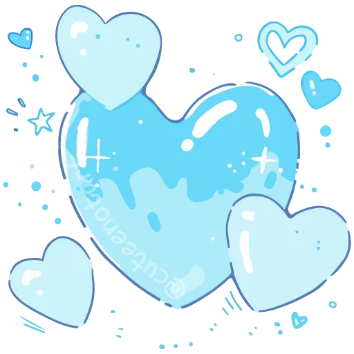 🩵 Стикер «голубой шепот» для Telegram