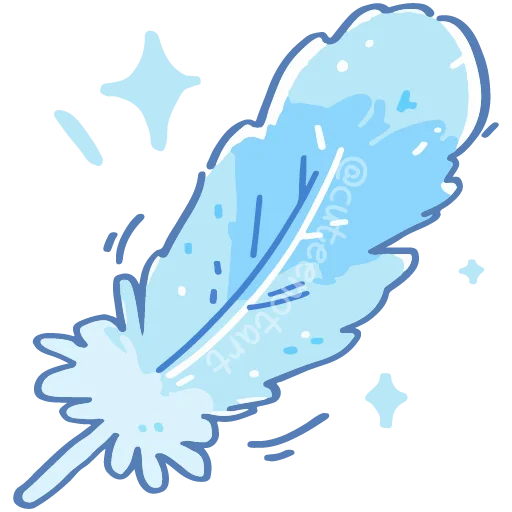 🪶 Стикер «голубой шепот» для Telegram