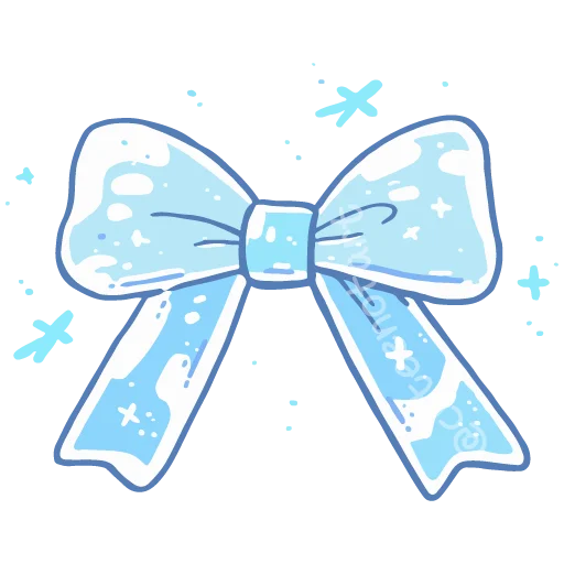 🎀 Стикер «голубой шепот» для Telegram