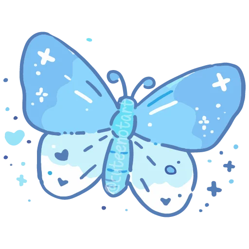 🦋 Стикер «голубой шепот» для Telegram