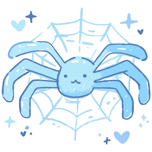 🕷 Стикер «голубой шепот» для Telegram