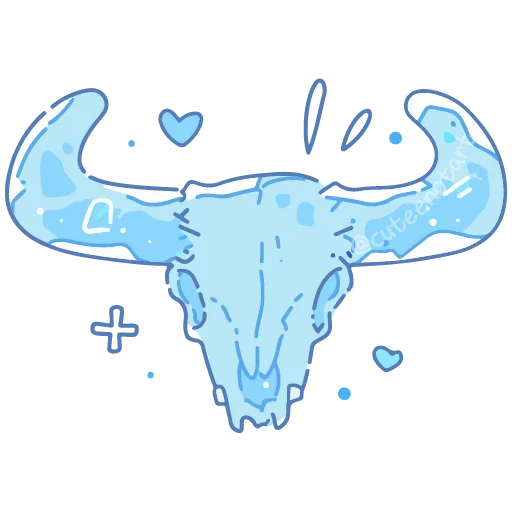 🦌 Стикер «голубой шепот» для Telegram