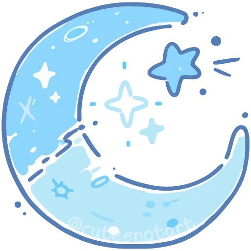 🌙 Стикер «голубой шепот» для Telegram