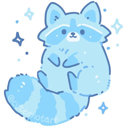 🦝 Стикер «голубой шепот» для Telegram