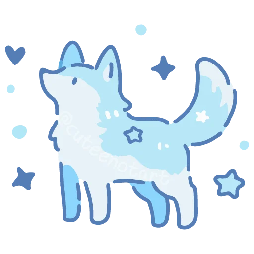 🐺 Стикер «голубой шепот» для Telegram