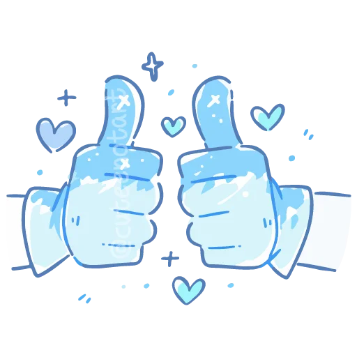 👍 Стикер «голубой шепот» для Telegram