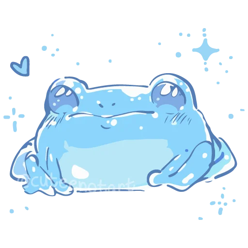🐸 Стикер «голубой шепот» для Telegram