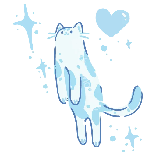 🐱 Стикер «голубой шепот» для Telegram