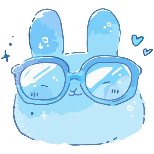🐰 Стикер «голубой шепот» для Telegram