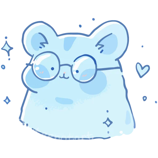 🐹 Стикер «голубой шепот» для Telegram