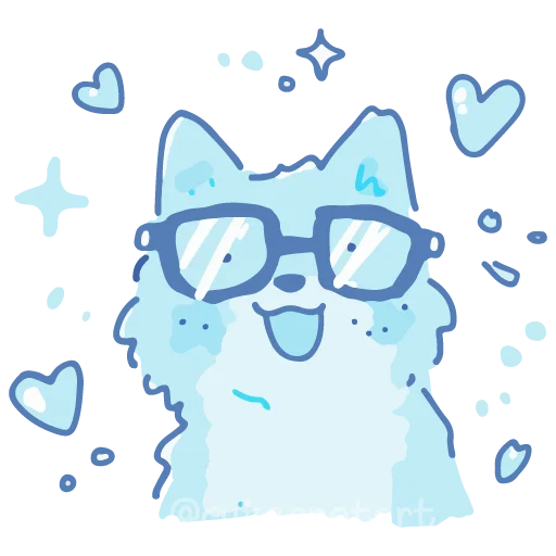 🐶 Стикер «голубой шепот» для Telegram