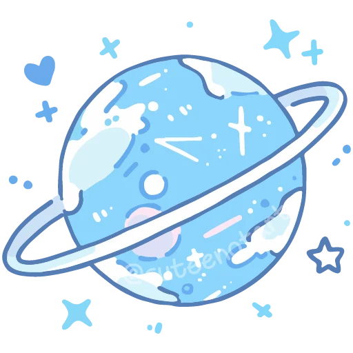 🪐 Стикер «голубой шепот» для Telegram