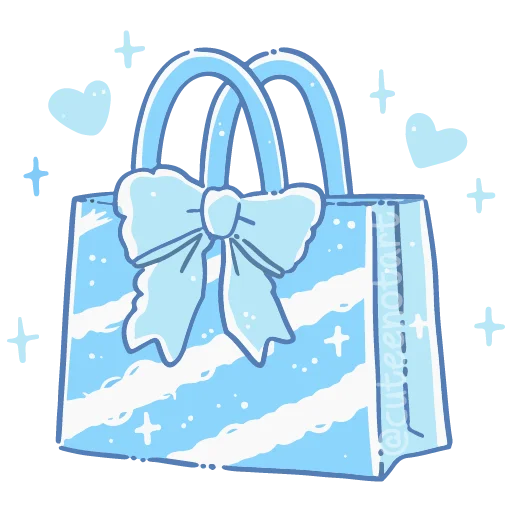 🛍 Стикер «голубой шепот» для Telegram