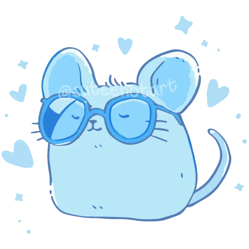 🐭 Стикер «голубой шепот» для Telegram