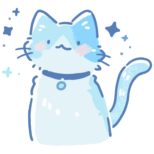🐱 Стикер «голубой шепот» для Telegram