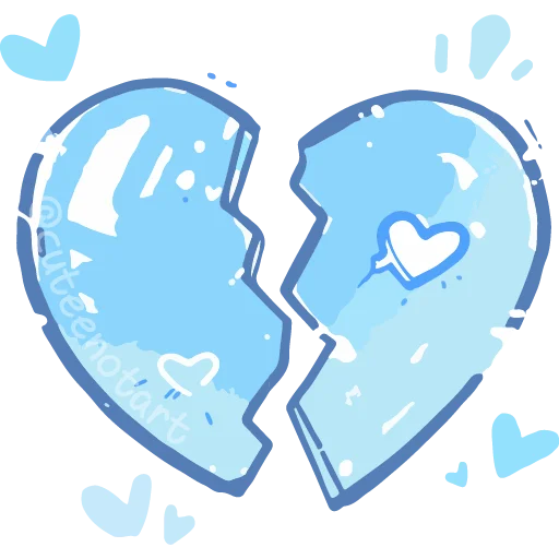 💔 Стикер «голубой шепот» для Telegram