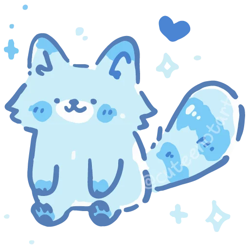 🦝 Стикер «голубой шепот» для Telegram