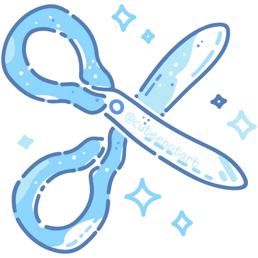 ✂️ Стикер «голубой шепот» для Telegram