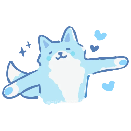 🐺 Стикер «голубой шепот» для Telegram