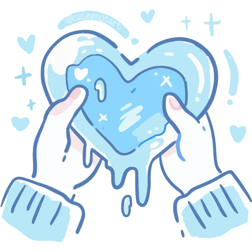 🩵 Стикер «голубой шепот» для Telegram